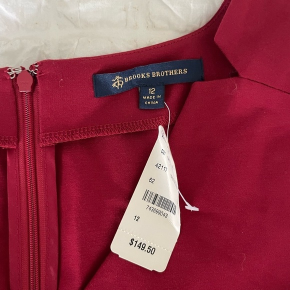 Brooks Brothers red shift knit dress - Picture 3 of 11
